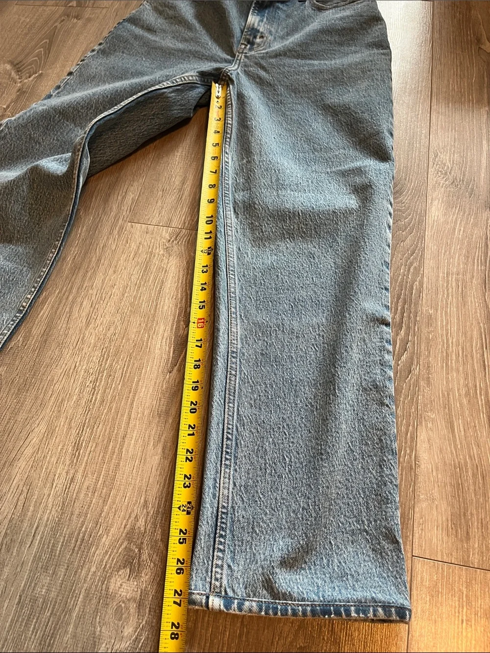 Abercrombie & Fitch 12" Ultra High Rise '90s Straight Leg Blue Jeans. 29 8r - Picture 5 of 12
